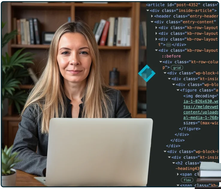 Coder working on laptop
